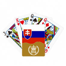 slovakia national flag eu country royal flush poker playing card game slovakia national flag eu country royal flush poker playing card game