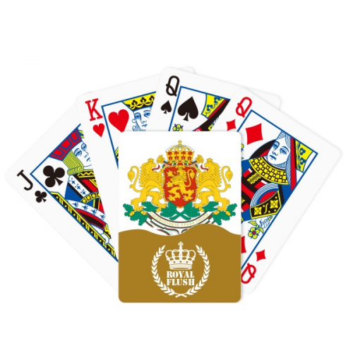  Bulgaria National Emblem Royal Flush Poker Playing Card  Game