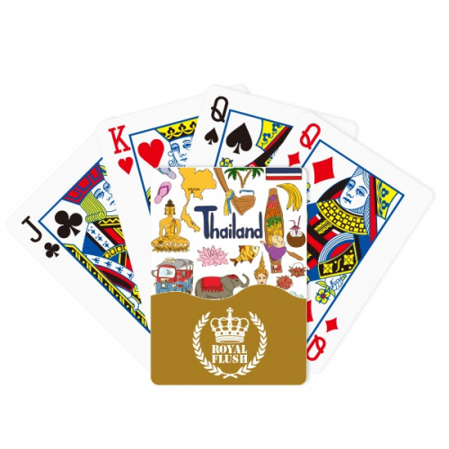 泰国动物国旗插画图案 同花大顺扑克牌桥牌桌游戏礼物