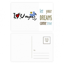 I Love Uruguay Word Flag Love Heart Illustration Dream Come True Postcard Set Thanks Card Mailing Side 20pcs I Love Uruguay Word Flag Love Heart Illustration Dream Come True Postcard Set Thanks Card Mailing Side 20pcs