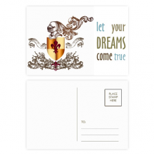 medieval knights of eu armor emblem dream come true postcard set thanks card mailing side 20pcs