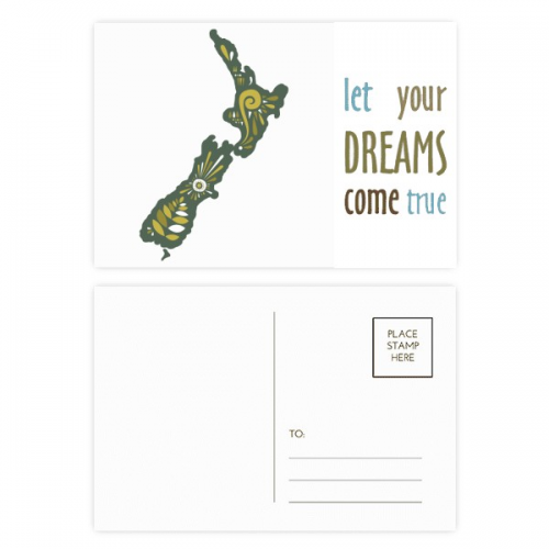 新西兰绿色植被阳光岛屿 明信片卡片祝福实现梦想卡20张