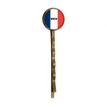 France Flag Vote For General Election Retro Metal Hair Bobby Pin Headwear