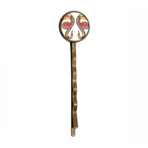 Geni Constellation Zodiac Symbol Retro Metal Hair Bobby Pin Headwear