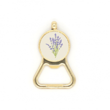 Flowers  Painting lavender Beer Bottle Cap Opener Stainless Steel Key Chain