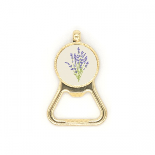 Flowers  Painting lavender Beer Bottle Cap Opener Stainless Steel Key Chain