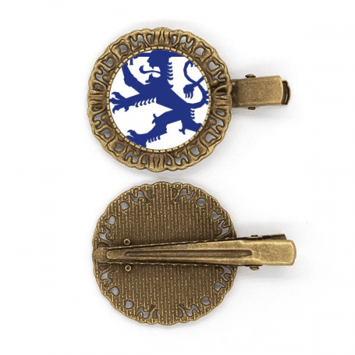 芬兰国徽标志符号图案 发夹头饰胸针毛衣针夹子