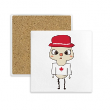 加拿大国家枫叶渥太华国旗悠悠 方形陶瓷杯垫水杯隔热垫板2片装