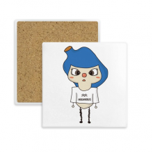 星座运势水瓶座天王星悠悠 方形陶瓷杯垫水杯隔热垫板2片装