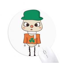 爱尔兰国家三叶草国旗悠悠 圆形游戏办公防滑橡胶鼠标垫礼物