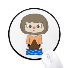 Traffic Tool Boat Sea Float Travel UU Mouse Pad Desktop Office Round Mat for Computer