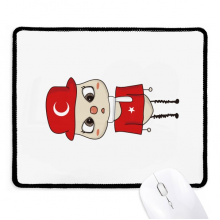 Turkey Country Flag Culture Place UU Mousepad Stitched Edge Mat Rubber Gang Pad