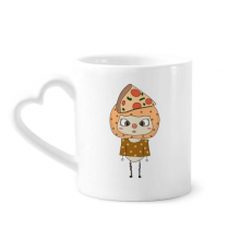 食物披萨蔬菜肠美味大悠悠 陶瓷杯子白马克杯心形把手礼物