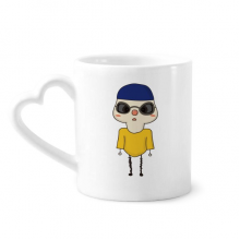 运动游泳比赛漂浮力量悠悠 陶瓷杯子白马克杯心形把手礼物