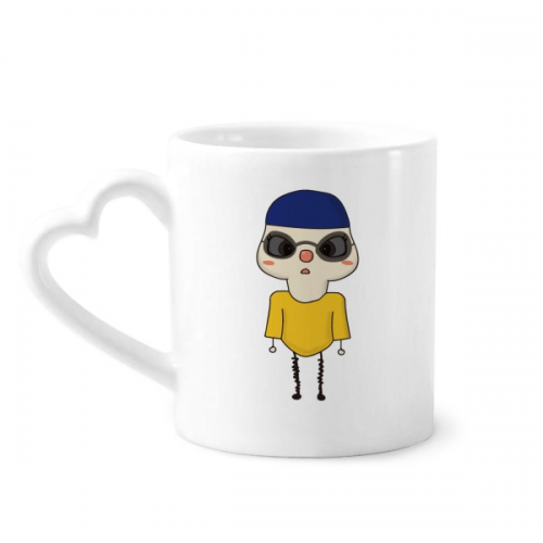 运动游泳比赛漂浮力量悠悠 陶瓷杯子白马克杯心形把手礼物