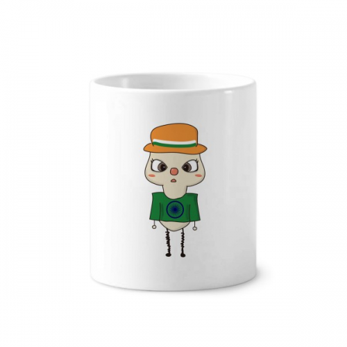 印度国家亚洲新德里国旗悠悠 陶瓷刷牙杯子笔筒白色马克杯礼物