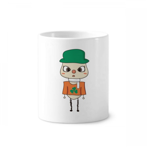 爱尔兰国家三叶草国旗悠悠 陶瓷刷牙杯子笔筒白色马克杯礼物