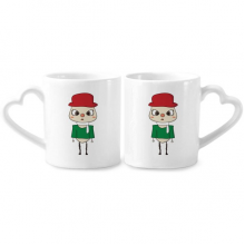 意大利国家罗马国旗悠悠 陶瓷杯子白马克杯一对心形情侣把手