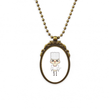 职业厨师食物烹饪厨房悠悠 椭圆形复古项链古铜色欧式吊坠礼物