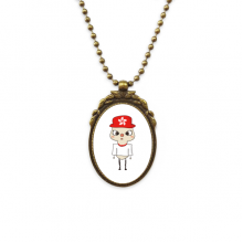 香港中国特区客家悠悠 椭圆形复古项链古铜色欧式吊坠礼物