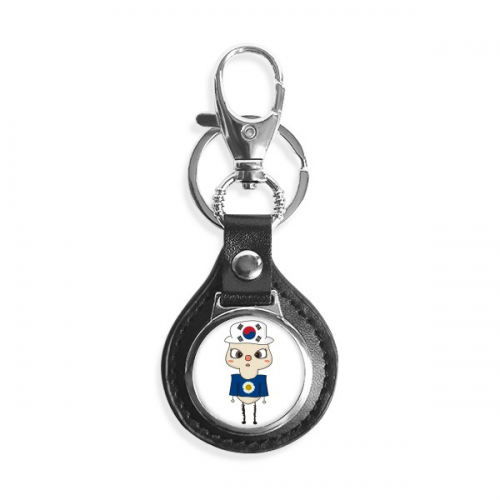 korea country asia seoul flag uu key link chain  keyholder finder hook metal