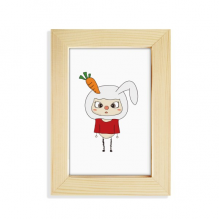 Animal Hare Nature White Carrot UU Desktop Display Photo Frame Picture Art Painting 5x7 inch