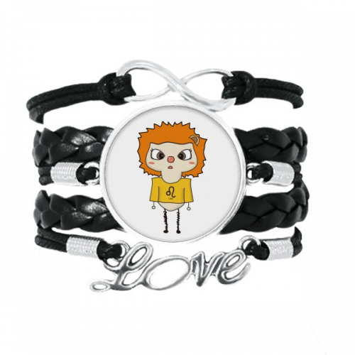 constellation luck tendency leo sun uu bracelet love accessory twisted leather knitting  wristband