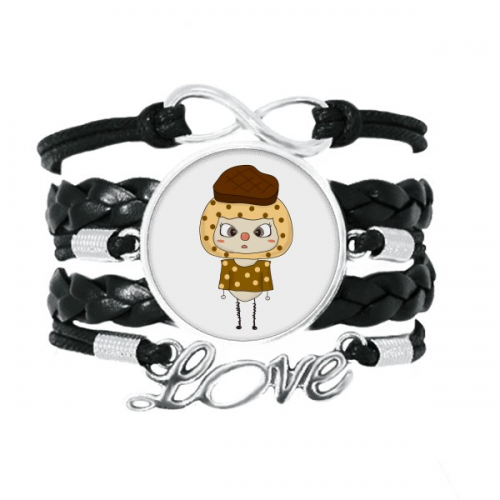 food steak beef delicious dinner cow uu bracelet love accessory twisted leather knitting  wristband