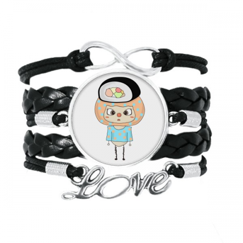 food sushi rice vegetable mustard uu bracelet love accessory twisted leather knitting  wristband