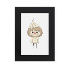 植物蔬菜大蒜白色调味辣悠悠 实木摆台相框黑色家居装饰画框6寸