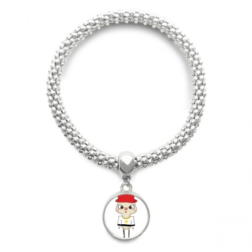 Egypt Country Republic Culture Flag UU Sliver Bracelet Pendant Jewelry Chain Adjustable Bangle