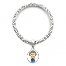 交通工具船大海蓝色漂浮悠悠 银色圆形金属吊坠手链饰品首饰礼品礼物