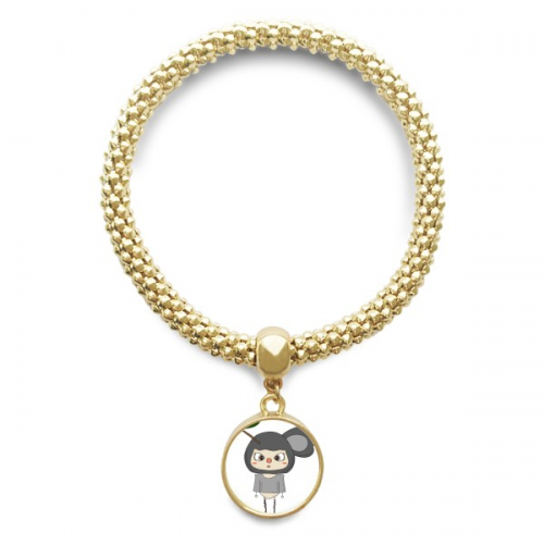 动物考拉大自然懒惰叶子悠悠 金色圆形金属吊坠手链饰品首饰礼品