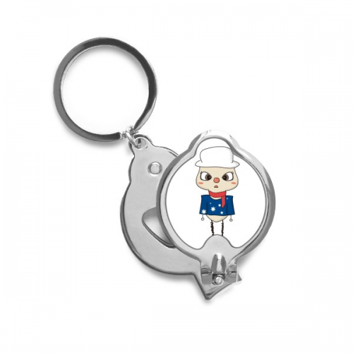 澳大利亚大洋洲堪培拉国旗悠悠 大圆指甲刀指甲剪钥匙链开瓶器