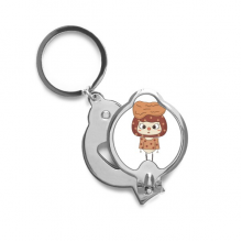 食物花生硬的零食棕色悠悠 大圆指甲刀指甲剪钥匙链开瓶器