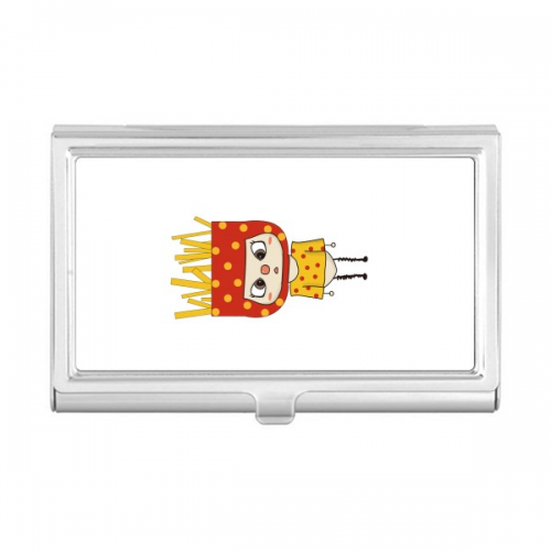 食物薯条油黄色快餐土豆悠悠 金属名片夹名片盒卡包