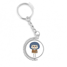 career teacher student book school uu rotatable keyholder  disc accessories chain clip