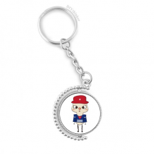 cuban country island flag uu rotatable keyholder  disc accessories chain clip