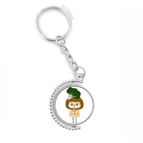  vegetable cauliflower green healthy uu rotatable keyholder  disc accessories chain clip