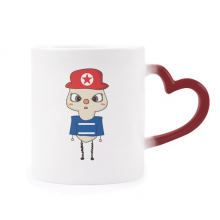north korean asia flag culture uu heat sensitive mug red color changing stware cup