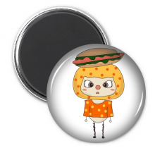 Food Hotdog Bread Vegetable Delicious UU Refrigerator Magnet Sticker Decoration Badge 