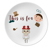 瑞士国家欧洲法郎国旗悠悠 父亲亲子套装陶瓷餐盘子8寸餐具家居礼物