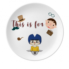 交通工具飞行员蓝天飞机悠悠 父亲亲子套装陶瓷餐盘子8寸餐具家居礼物