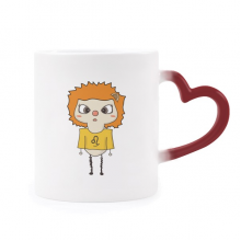constellation luck tendency leo sun uu heat sensitive mug red color changing stware cup