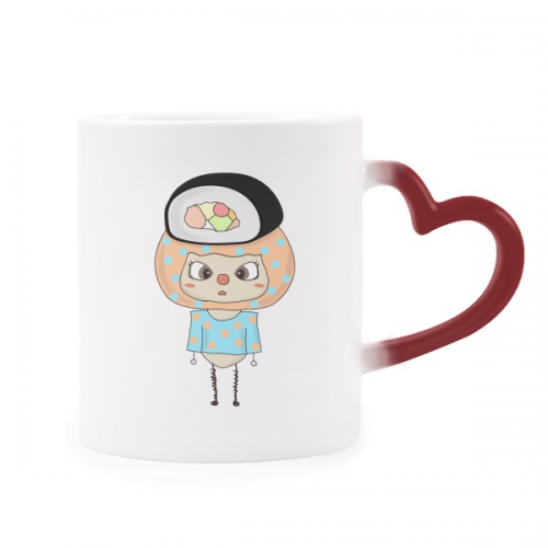 food sushi rice vegetable mustard uu heat sensitive mug red color changing stware cup