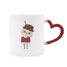 城市地域北京红色糖葫芦悠悠 加热变色陶瓷马克杯红色心形把手