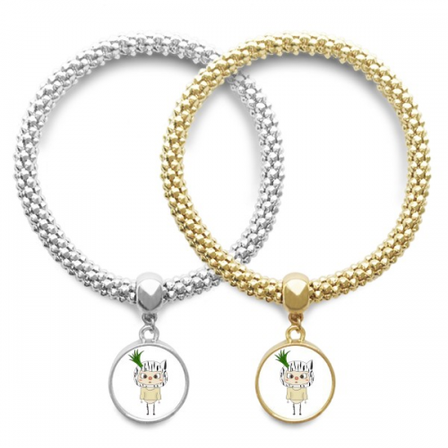 Animal Black Nature  Grass UU Lover Bracelet Bangle Pendant Jewelry Couple Chain 