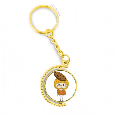 food cookie sweet snack bake delicious uu metal connector key chain  accessory en keyholder