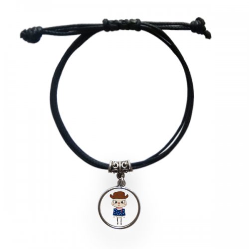 美国家牛仔国旗悠悠UU 黑手链饰品情侣礼物礼品