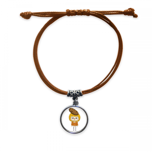 food cookie sweet snack bake delicious uu bracelet leather hide  wristband brown jewelry 